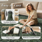 Schweek Green 6x9 Area Rug Non-Slip Washable Neutral Rugs - Image 7