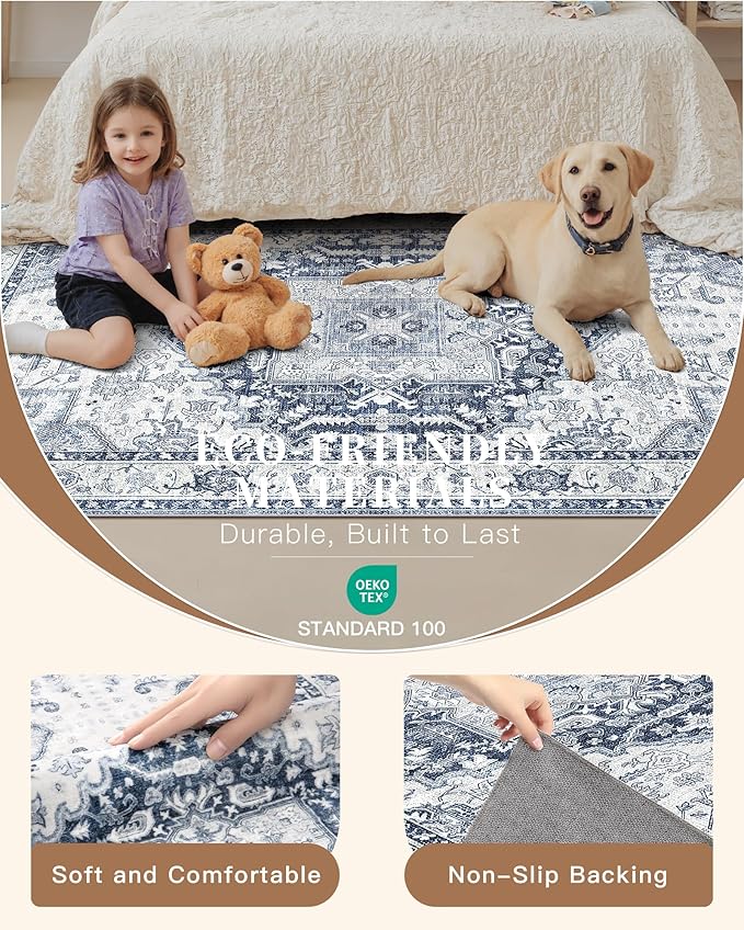 Madane Washable Runner Rugs 2x10 Long - Image 6