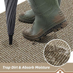 BEQHAUSE Dirt Trapper Door Mat 36" x 60", Non-Slip Washable, Light Beige | - Image 3