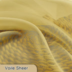 Yellow Sheer Curtains 72 Inches Long 2 Panels, Light Filtering Voile Window - Image 8