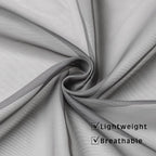 Grey Sheer Curtains 72 Inches Long 2 Panels, Transparent Voile Sheer Curtain - Image 4