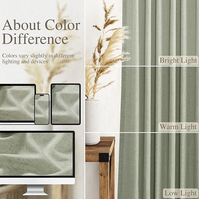 Sage Curtains 95 inches Long 2 panels - Image 4