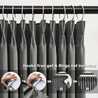 Grey Pinch Pleat Curtains & Drapes 150 Inches Long 2 Panels Set, Privacy - Image 2