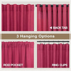 Pitalk Hot Pink Curtains 63 Inch Length - Image 4