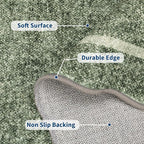 GarveeHome Scalloped 3x5 Area Rug Washable Rug - Image 3