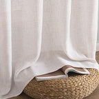 MIULEE White Linen Curtains 52x84 Inch - Image 7