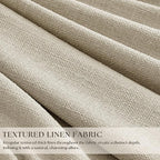 Oatmeal Beige Extra Wide Blackout 60 x 102 Inch Pinch Pleat Curtain 1 Panel | - Image 2