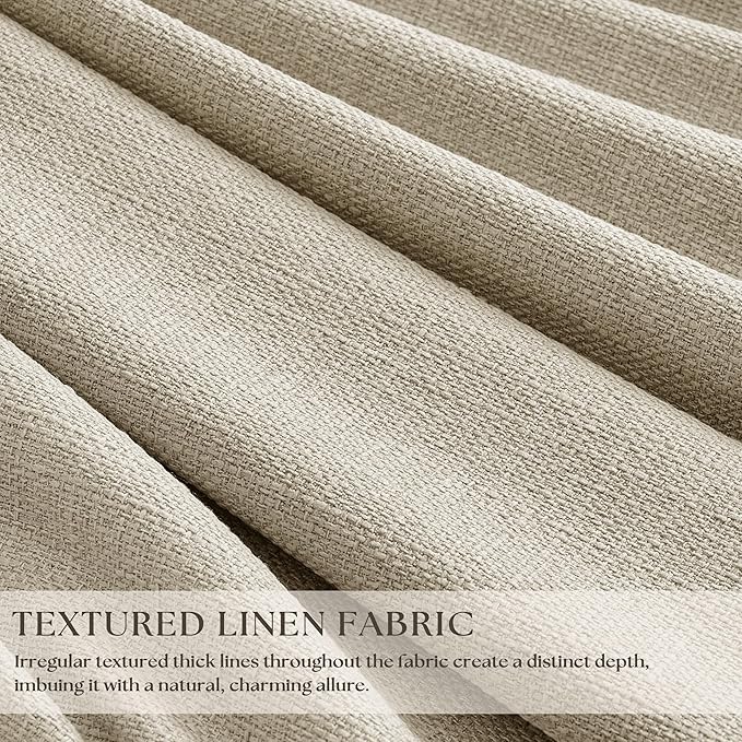 Oatmeal Beige Extra Wide Blackout 60 x 102 Inch Pinch Pleat Curtain 1 Panel | - Image 2