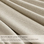 Oatmeal Extra Wide 100% Black Out 102 Inch Curtains - Image 3
