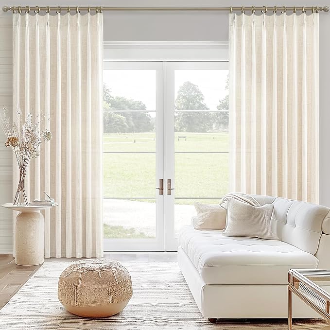 Unique Birch Pinch Pleat Bedroom Curtains 88 Inches Long 2 Panels Set, Memory - Image 6