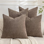 Set of 4 Soft Textured Decorative Throw Pillow Covers 20x20 Inch Cozy Farmhouse by Cozoomy