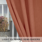 Pitalk Terracotta Curtains 84 Inches Long - Image 4