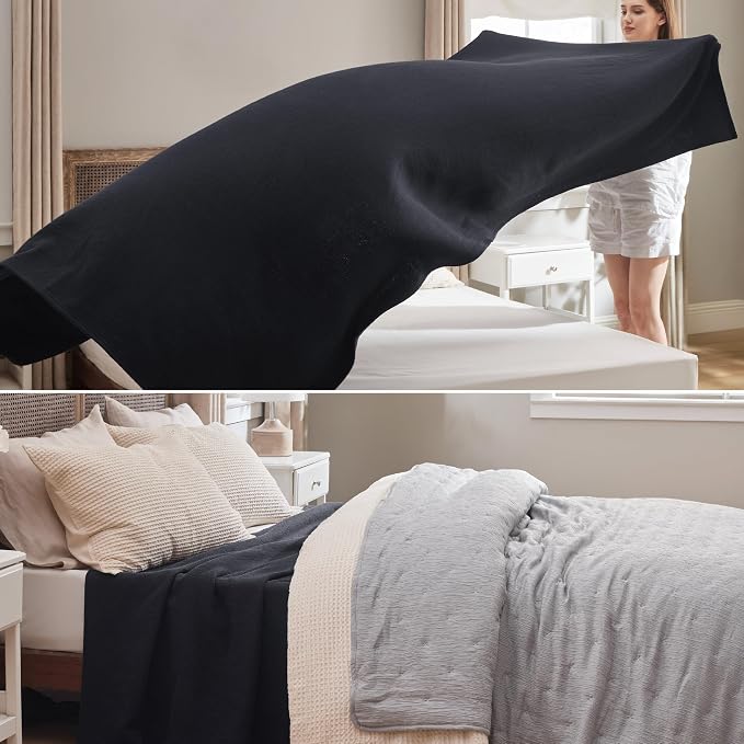 Bedsure GentleSoft 100% Cotton Blanket Queen Size - Image 4