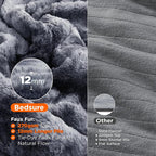 Bedsure Faux Fur Heated Blanket Twin Size, Fast Heating Electric Blanket Twin - Image 2