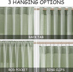 Mist Sage Linen Curtains 108 Inches Long - Image 2