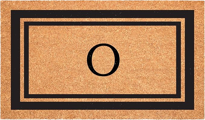 Calloway Mills 152961830O Black Border 18" x 30" Monogram Doormat by Callowaymills
