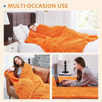 L'AGRATY Chunky Knit Throw Blanket - Image 5
