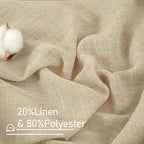 Linen Semi Sheer Curtains 48 Inch - Image 2