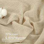 Linen Semi Sheer Curtains 40 Inch - Image 2