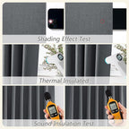 100% Blackout Curtains 84 Inch Length 2 Panels Set - Image 5