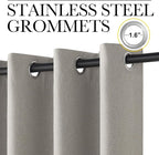 NICETOWN 100% Blackout Linen Curtains - Image 2