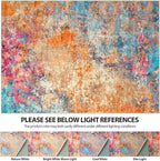9x12 Area Rugs for Living Room Washable Bedroom Dining Room Colorful | Modern - Image 7