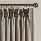 Topfinel Pinch Pleated Curtains 90 Inches Long 2 Panels Set, Dark Flax Semi by Topfinel
