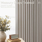 Burlywood Birch Pinch Pleated Linen Semi Sheer 54 Inch Curtains 2 Panels | - Image 2