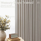 Burlywood Birch Pleated Linen Semi Sheer Curtains 78 Inches Long 2 Panels | - Image 3