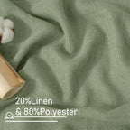 Sage Green Light Filtering Linen Curtains 68 inches Long - Image 2