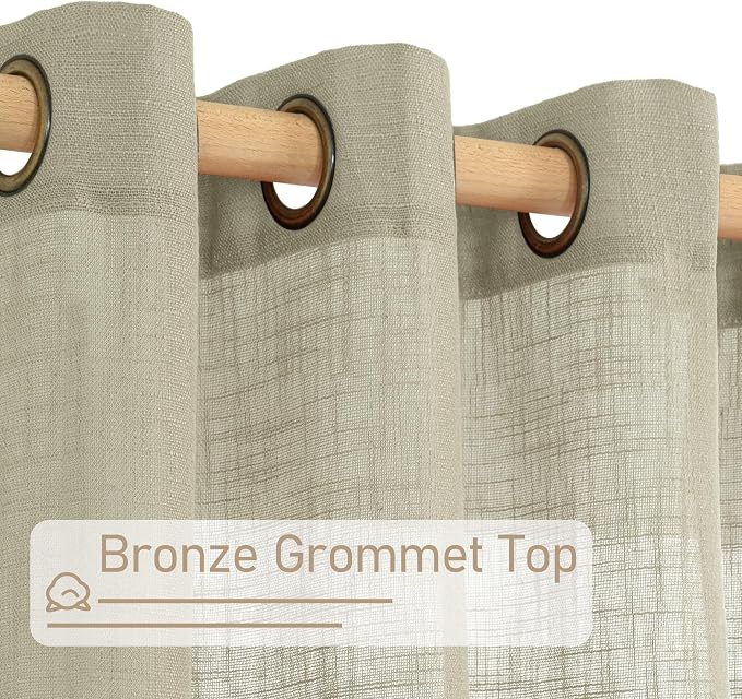 48 Inch Length Short Linen Curtains - Image 4