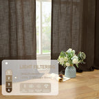 36 Inch Length Linen Semi Sheer Curtains - Image 4