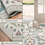 Washable Boho Bathroom Rug 2x3, Small Throw Rugs - Image 5