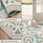 5x7 Pink and Green Nursery Rug - Image 5