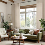 Taupe Burlywood Linen Curtains for Living Room 98 Inches Long Light Filtering - Image 8