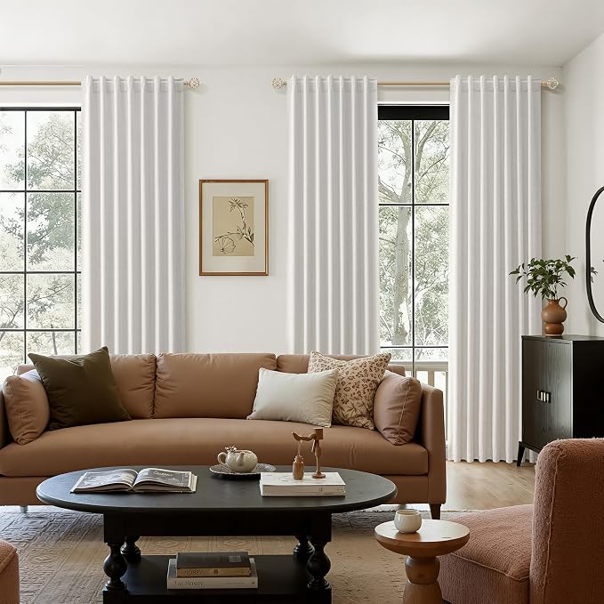 108 Inch Long Natural 100% Blackout Curtains - Image 8