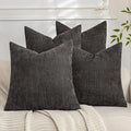 Set of 4 Soft Textured Decorative Throw Pillow Covers 20x20 Inch Cozy Farmhouse by Cozoomy