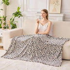 Edenleaf Leopard Print Blanket Fleece Throw - Image 2