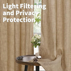 YoungsTex Burlap Toffee Curtains 68 Inch Length - Image 3