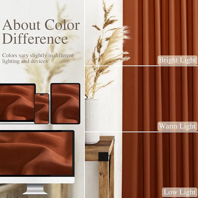 Terracotta Curtains 80 Inches Length - Image 4