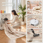 8x10 Area Rugs for Living Room, Large Washable Rug, Dining Room, Low Pile - Image 5