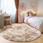 Tie-Dye Beige Round Area Rugs 5ft, Soft Bedroom Circle Rug Floor Mats - Image 6
