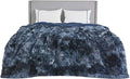 Bedsure GentleSoft Fluffy Tie Dye Navy Blue Blankets Queen Size by Unknown