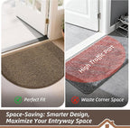 BEQHAUSE Dirt Trapper Door Mat 36" x 60" Half Circle Non Slip Rugs, Absorbent - Image 8