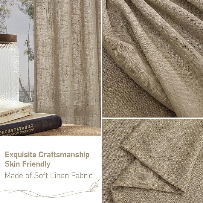 68 Inch Length Sheer Linen Curtains - Image 7