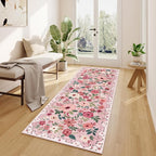 DUKINO 2x6 Runner Rug for Hallway, Washable Kitchen Rugs Non Slip, Floral - Image 6