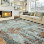 Aelenmu 10x14 Area Rugs for Living Room Dining Room Washable Red Brown | Soft by Aelenmu