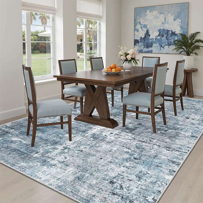 Soalmost Abstract Rug 5x7 Washable Area Rugs - Image 3