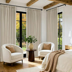 Oatmeal Extra Wide 100% Black Out 102 Inch Curtains - Image 9