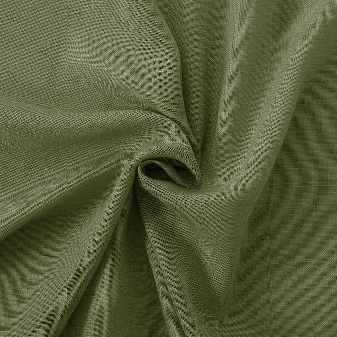 BGment Green Linen Curtains 48 Inches Long - Image 8